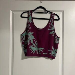 Purple and teal crop top